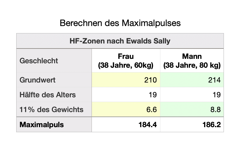 Berechnung des Maximalpulses